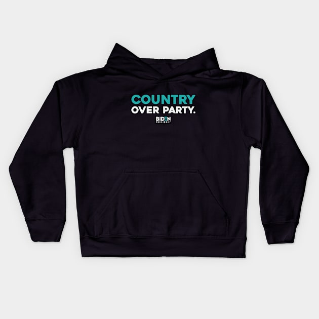 Country Over Party - Republican For Biden 2020 Kids Hoodie by HamzaNabil